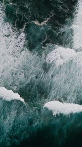 Preview wallpaper ocean, water, waves, aerial view