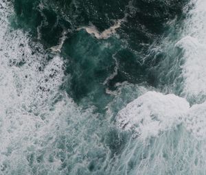 Preview wallpaper ocean, water, waves, aerial view