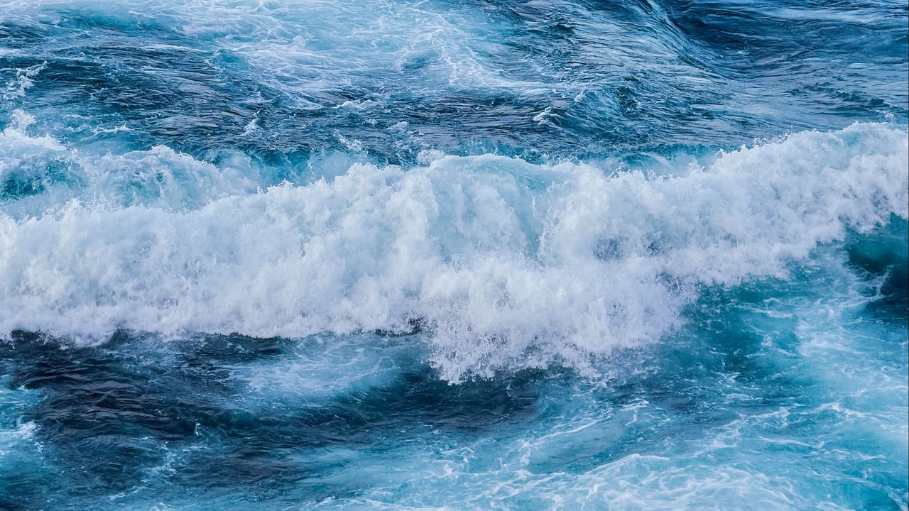 Wallpaper ocean, water, waves, blue