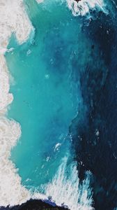 Preview wallpaper ocean, waves, aerial view, surf, foam, water