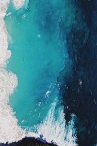 Preview wallpaper ocean, waves, aerial view, surf, foam, water