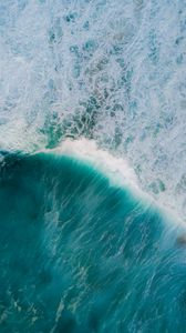 Preview wallpaper ocean, waves, aerial view, water, surface