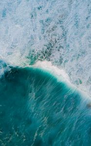 Preview wallpaper ocean, waves, aerial view, water, surface