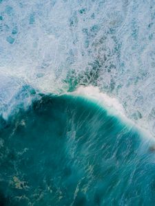 Preview wallpaper ocean, waves, aerial view, water, surface