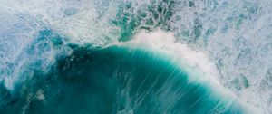 Preview wallpaper ocean, waves, aerial view, water, surface