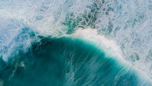 Preview wallpaper ocean, waves, aerial view, water, surface