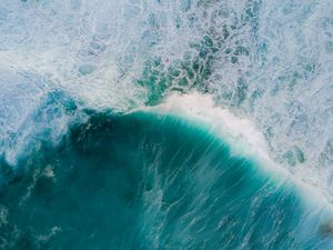 Preview wallpaper ocean, waves, aerial view, water, surface