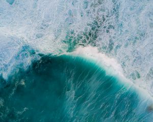 Preview wallpaper ocean, waves, aerial view, water, surface