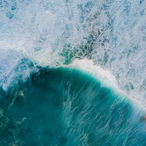 Preview wallpaper ocean, waves, aerial view, water, surface