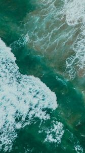 Preview wallpaper ocean, waves, aerial view, surface, water