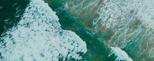 Preview wallpaper ocean, waves, aerial view, surface, water