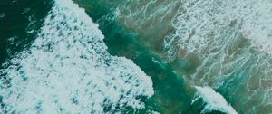 Preview wallpaper ocean, waves, aerial view, surface, water