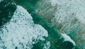 Preview wallpaper ocean, waves, aerial view, surface, water