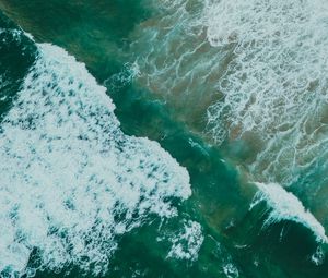 Preview wallpaper ocean, waves, aerial view, surface, water