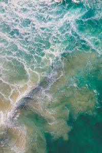 Preview wallpaper ocean, waves, aerial view, water