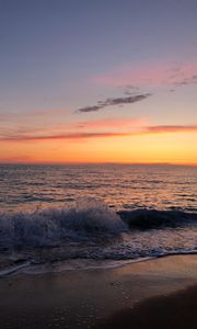 Preview wallpaper ocean, waves, splash, coast, horizon
