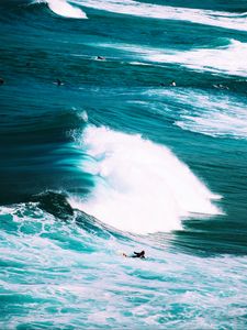 Preview wallpaper ocean, waves, surfing, surf, foam