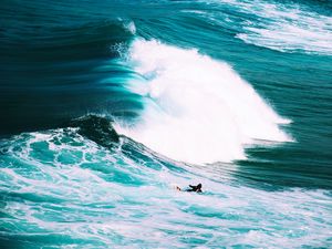 Preview wallpaper ocean, waves, surfing, surf, foam