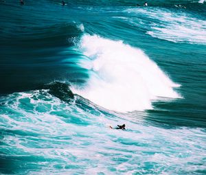 Preview wallpaper ocean, waves, surfing, surf, foam