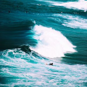 Preview wallpaper ocean, waves, surfing, surf, foam