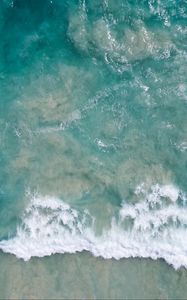 Preview wallpaper ocean, waves, water, aerial view