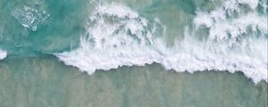 Preview wallpaper ocean, waves, water, aerial view