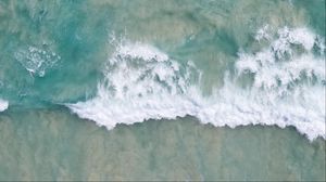 Preview wallpaper ocean, waves, water, aerial view