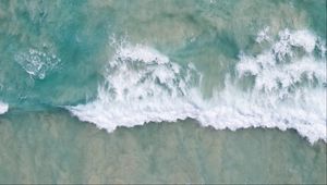 Preview wallpaper ocean, waves, water, aerial view