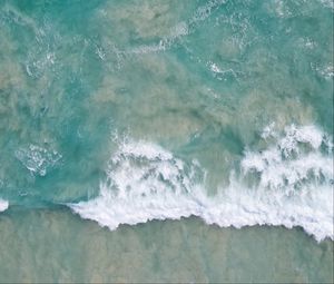 Preview wallpaper ocean, waves, water, aerial view