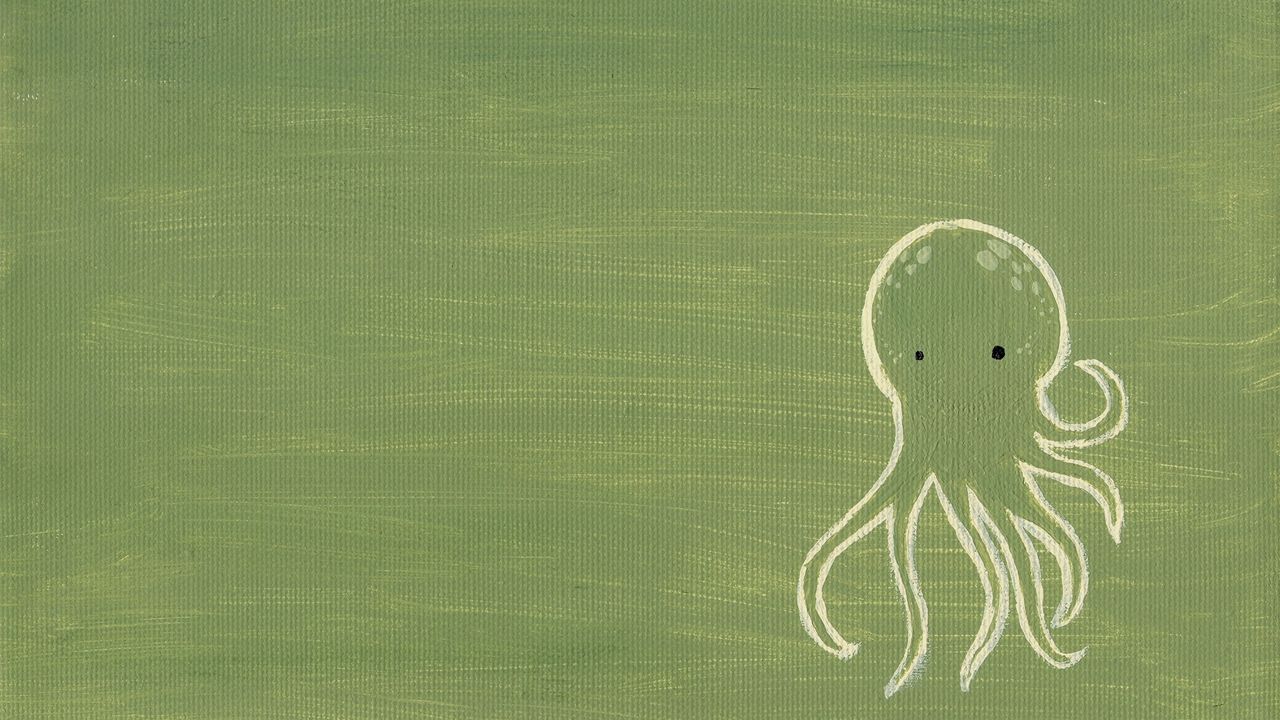 Wallpaper octopus, drawing, background, surface