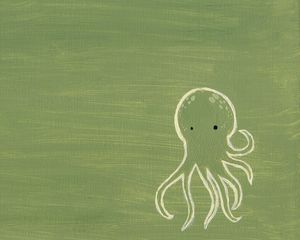 Preview wallpaper octopus, drawing, background, surface