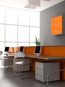 Preview wallpaper office, design, desks, computers, graphics
