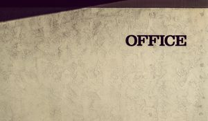 Preview wallpaper office, word, inscription, wall, texture