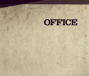 Preview wallpaper office, word, inscription, wall, texture