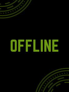 Preview wallpaper offline, inscription, green, status