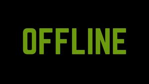 Preview wallpaper offline, inscription, green, status