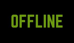 Preview wallpaper offline, inscription, green, status