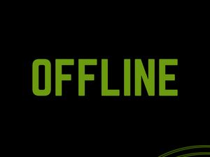 Preview wallpaper offline, inscription, green, status