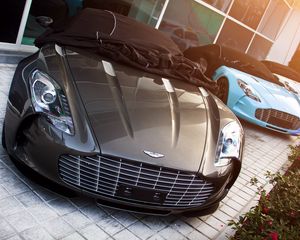 Preview wallpaper one-77, aston martin, supercar, light, top view