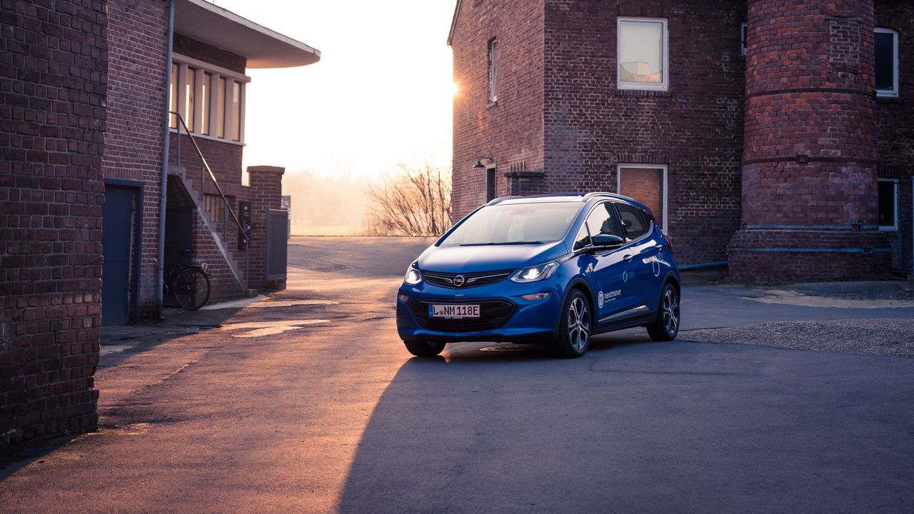 Wallpaper opel ampera, opel, car, blue