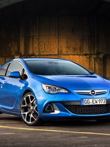 Preview wallpaper opel, astra, side view, blue