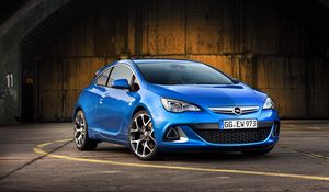 Preview wallpaper opel, astra, side view, blue