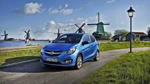 Preview wallpaper opel, blue, side view