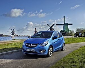 Preview wallpaper opel, blue, side view
