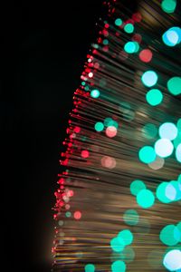 Preview wallpaper optical fiber, glare, thread, bokeh, glow, lights