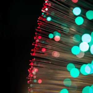 Preview wallpaper optical fiber, glare, thread, bokeh, glow, lights