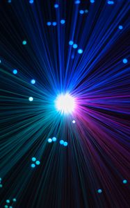 Preview wallpaper optical fiber, glow, light, colorful, thread