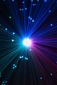 Preview wallpaper optical fiber, glow, light, colorful, thread