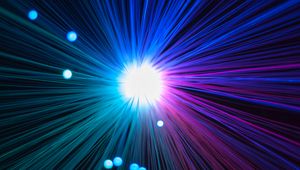 Preview wallpaper optical fiber, glow, light, colorful, thread