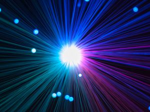 Preview wallpaper optical fiber, glow, light, colorful, thread